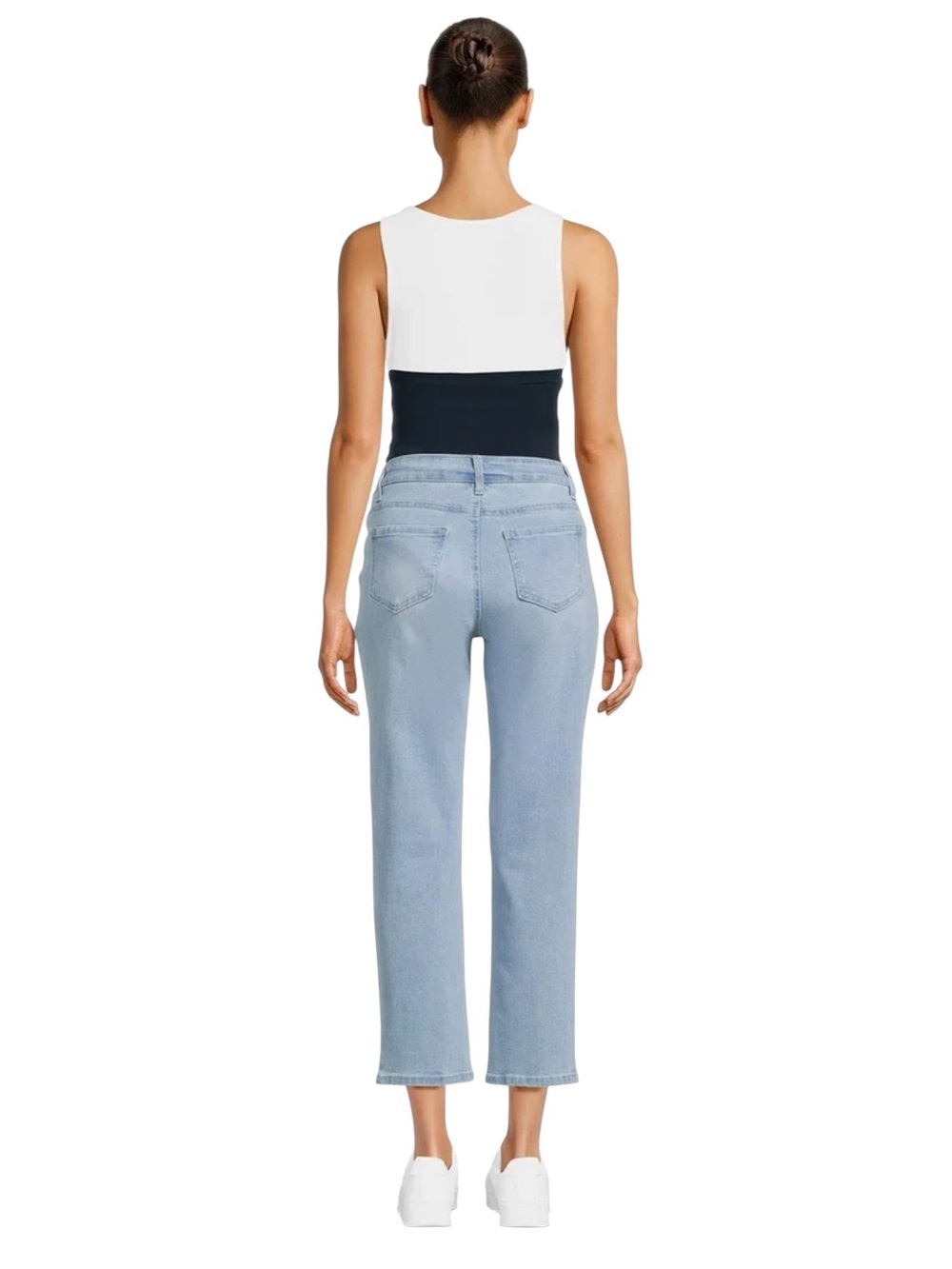 TIME AND TRU Maternity Straight-Leg Jeans L Light Wash NWT - Picture 7 of 12